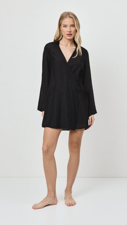 sku: NOIR | Brand: Aruelle  | Size: XSmall Small Medium Large XLarge XXLarge  | Colors: Черный  | Бренды Aruelle | Домашняя одежда Платья | Title: Платье NOIR