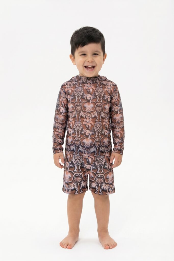 sku: 26002214 | Brand: RoDaSoleil  | Size: 104 110 116 122 128 134 140 146 152 158  | Colors: Цветной  | Бренды RoDaSoleil | Детские купальники | Title: Шорты детские СРЕДНЕВЕКОВЬЕ Коричневый