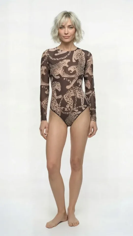 sku: 25001026 | Brand: RoDaSoleil  | Size: XSmall Small Medium Large XLarge  | Colors: Цветной  | Бренды RoDaSoleil | Купальники Слитные | Title: Слитный купальник ДИКАЯ КОШКА