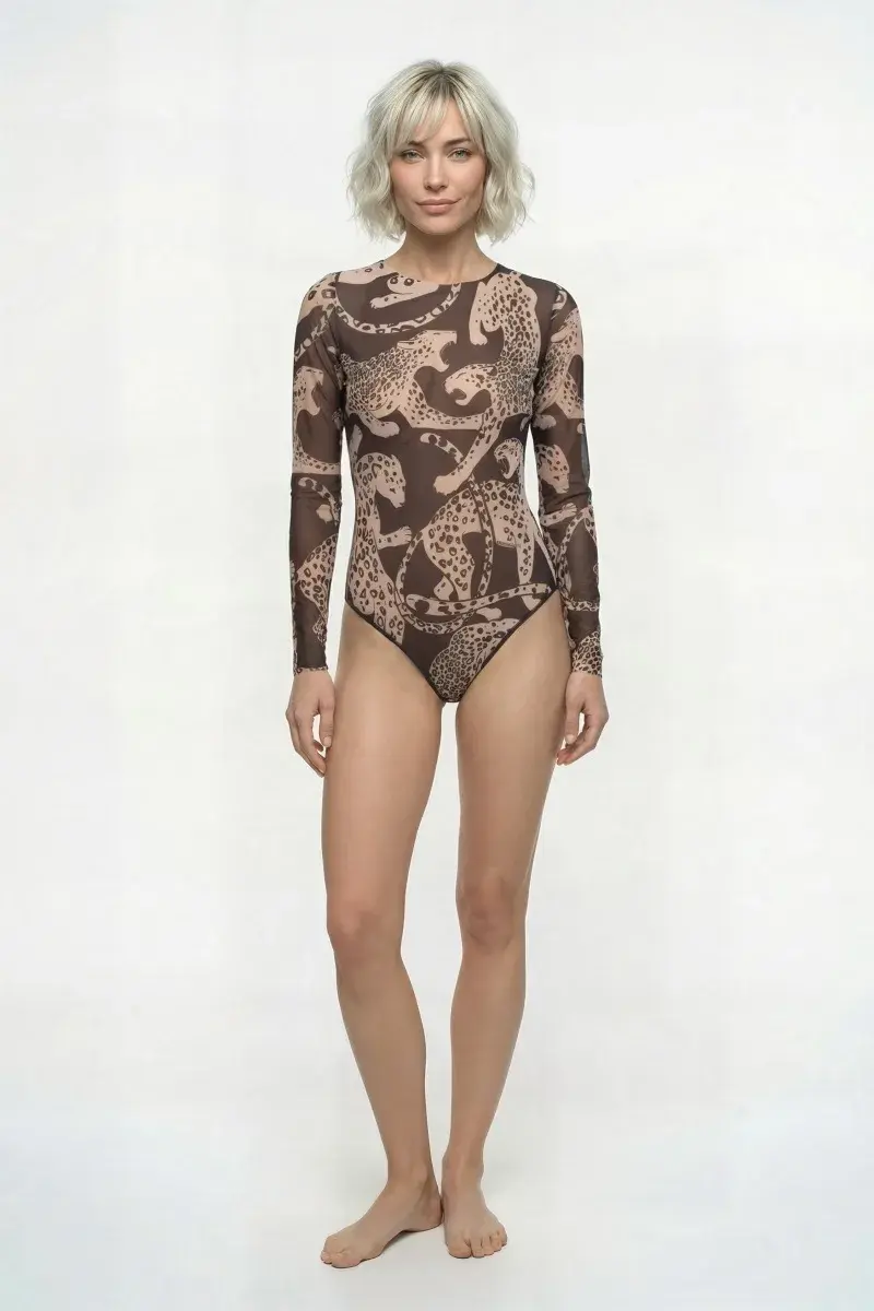 sku: 25001026 | Brand: RoDaSoleil  | Size: XSmall Small Medium Large XLarge  | Colors: Цветной  | Бренды RoDaSoleil | Купальники Слитные | Title: Слитный купальник ДИКАЯ КОШКА