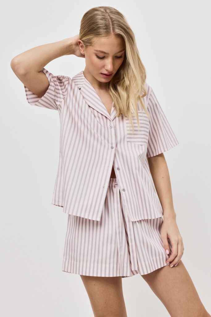 sku: ELOW | Brand: Aruelle  | Size: XSmall Small Medium Large XLarge  | Colors: Светло-розовый/Капучино  | Бренды Aruelle | Домашняя одежда Пижамы | Title: Пижама с шортами ELOW