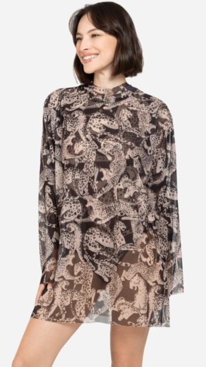 sku: 25004526 | Brand: RoDaSoleil  | Size: L/XL S/M  | Colors: Цветной  | Бренды RoDaSoleil | Пляжная одежда | Title: Футболка ДИКАЯ КОШКА с капюшоном