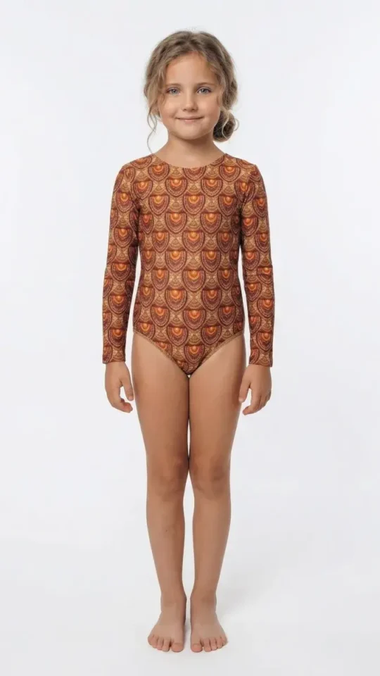 sku: 22002378 | Brand: RoDaSoleil  | Size: 104 110 116 122 128 134 140 146  | Colors: Коричневый  | Бренды RoDaSoleil | Детские купальники | Title: Слитный купальник АФРИКА