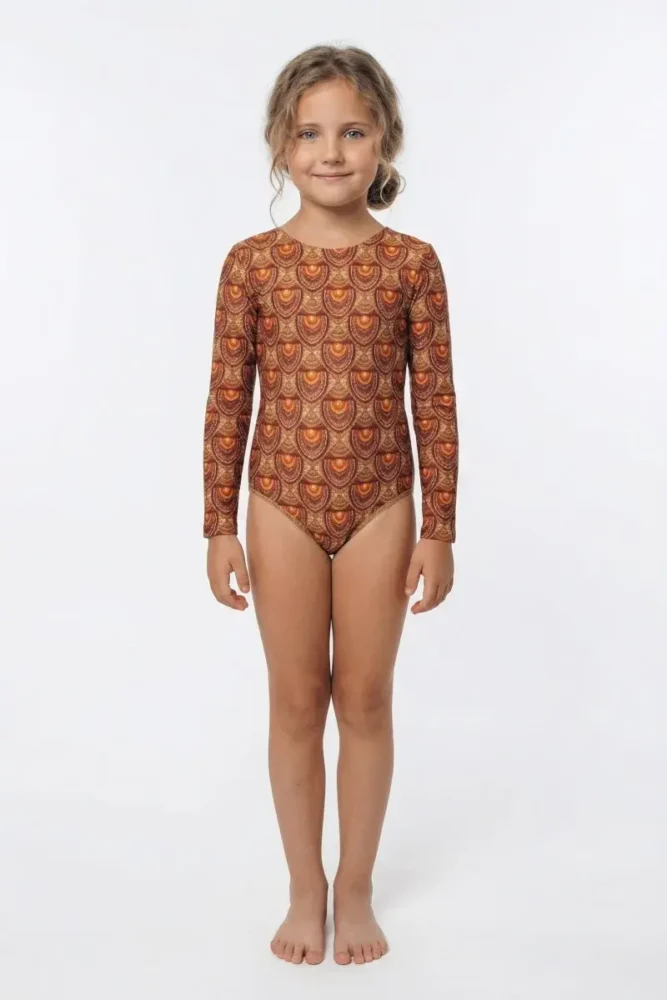 sku: 22002378 | Brand: RoDaSoleil | Size: 104 110 116 122 128 134 140 146 | Colors: Коричневый | Бренды RoDaSoleil | Детские купальники | Title: Слитный купальник АФРИКА