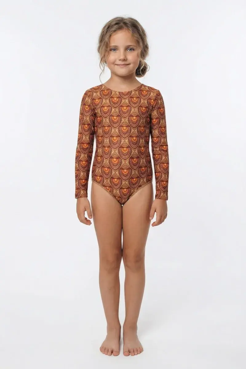 sku: 22002378 | Brand: RoDaSoleil  | Size: 104 110 116 122 128 134 140 146  | Colors: Коричневый  | Бренды RoDaSoleil | Детские купальники | Title: Слитный купальник АФРИКА