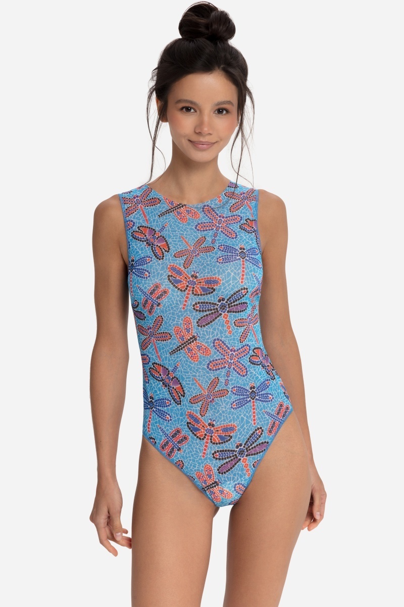 sku: 25001179 | Brand: RoDaSoleil  | Size: XSmall Small Medium Large XLarge  | Colors: Цветной  | Бренды RoDaSoleil | Купальники Слитные | Title: Слитный купальник СТРЕКОЗЫ МОЗАИКА