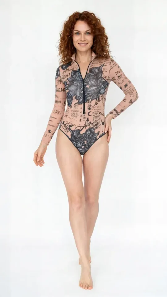 sku: 24003633 | Brand: RoDaSoleil  | Size: XSmall Small Medium Large XLarge  | Colors: Нюд  | Бренды RoDaSoleil | Купальники Слитные | Title: Слитный купальник ТАТУ