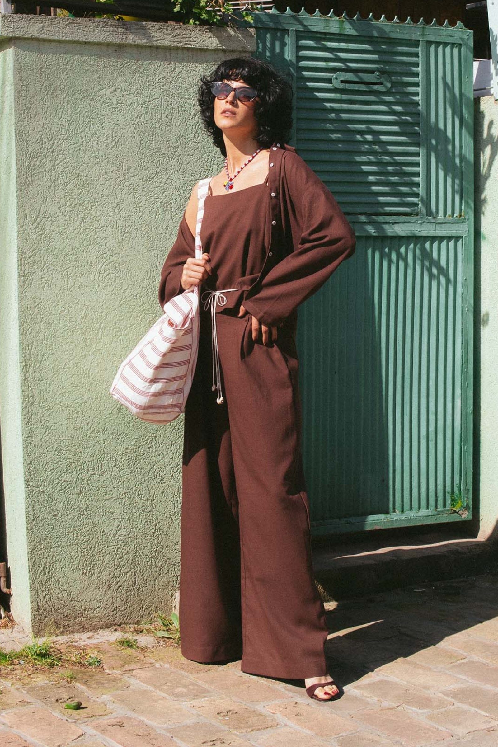 sku: MN-007 | Brand: MY NYMPH  | Size: XS/S M/L  | Colors: Коричневый  | Бренды MY NYMPH | Пляжная одежда | Title: Брюки