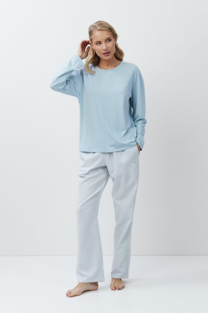 sku: BONNIE | Brand: Aruelle  | Size: XSmall Small Medium Large XLarge XXLarge  | Colors: Голубой  | Бренды Aruelle | Домашняя одежда Пижамы | Title: Пижама с брюками BONNIE