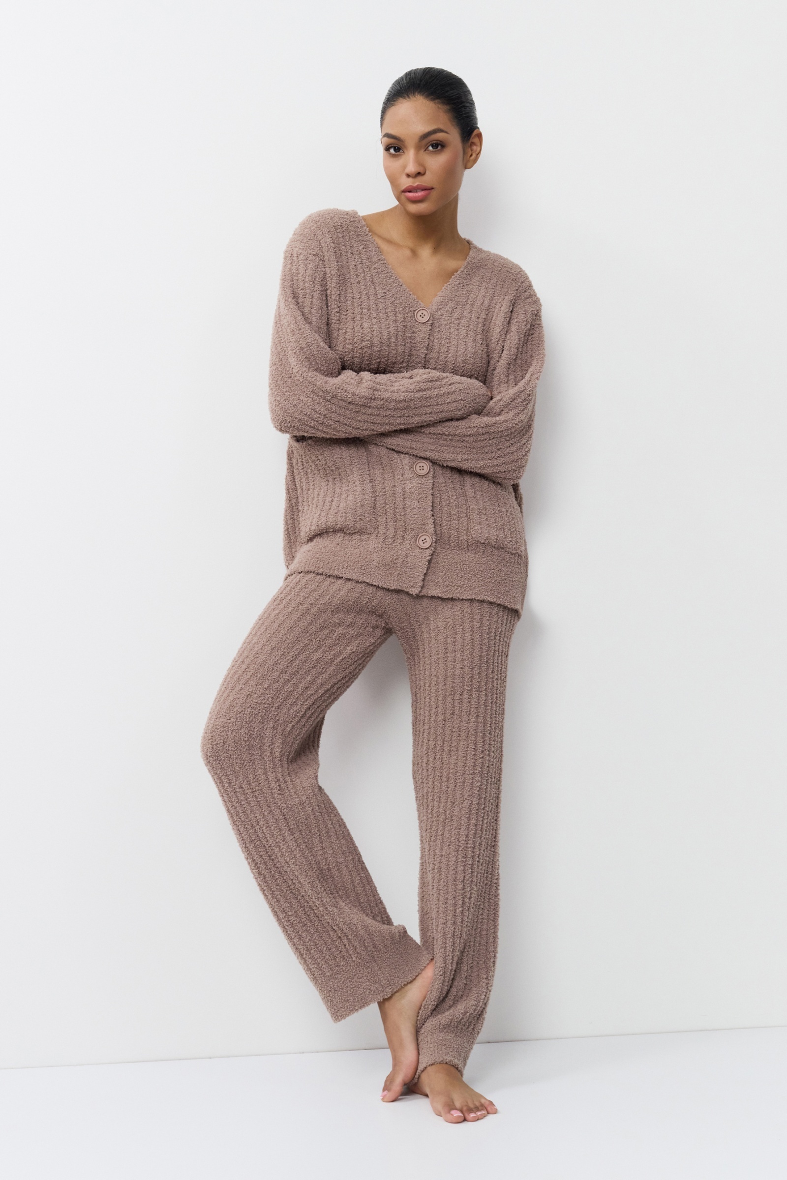 sku: JOLIE SET SOFT | Brand: Aruelle  | Size: XSmall Small Medium Large XLarge  | Colors: Мокко  | Бренды Aruelle | Домашняя одежда Костюмы | Title: Комплект с брюками JOLIE SET SOFT