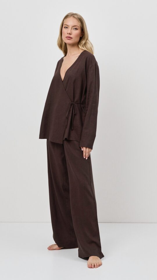 sku: CLAY | Brand: Aruelle  | Size: XSmall Small Medium Large XLarge XXLarge  | Colors: Шоколадный  | Бренды Aruelle | Домашняя одежда Костюмы | Title: Комплект с брюками CLAY