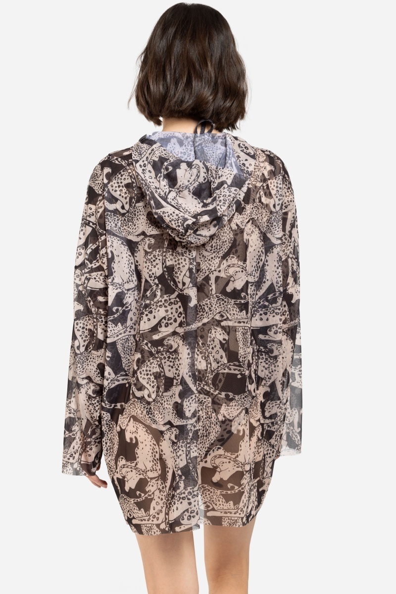 sku: 25004526 | Brand: RoDaSoleil  | Size: L/XL S/M  | Colors: Цветной  | Бренды RoDaSoleil | Пляжная одежда | Title: Футболка ДИКАЯ КОШКА с капюшоном