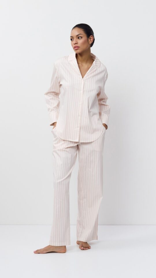 sku: ZEPHYR | Brand: Aruelle  | Size: XSmall Small Medium Large XLarge XXLarge  | Colors: Кремовый/Розовый  | Бренды Aruelle | Домашняя одежда Пижамы | Title: Пижама с брюками ZEPHYR