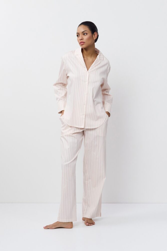 sku: ZEPHYR | Brand: Aruelle  | Size: XSmall Small Medium Large XLarge XXLarge  | Colors: Кремовый/Розовый  | Бренды Aruelle | Домашняя одежда Пижамы | Title: Пижама с брюками ZEPHYR