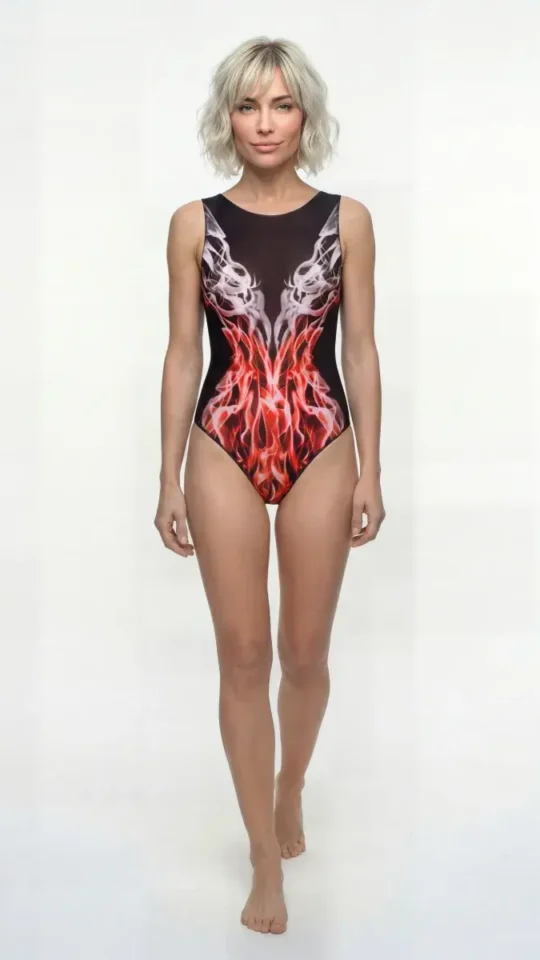 sku: 26001168 | Brand: RoDaSoleil  | Size: XSmall Small Medium Large XLarge  | Colors: Цветной  | Бренды RoDaSoleil | Купальники Слитные | Title: Слитный купальник ОГОНЬ RED