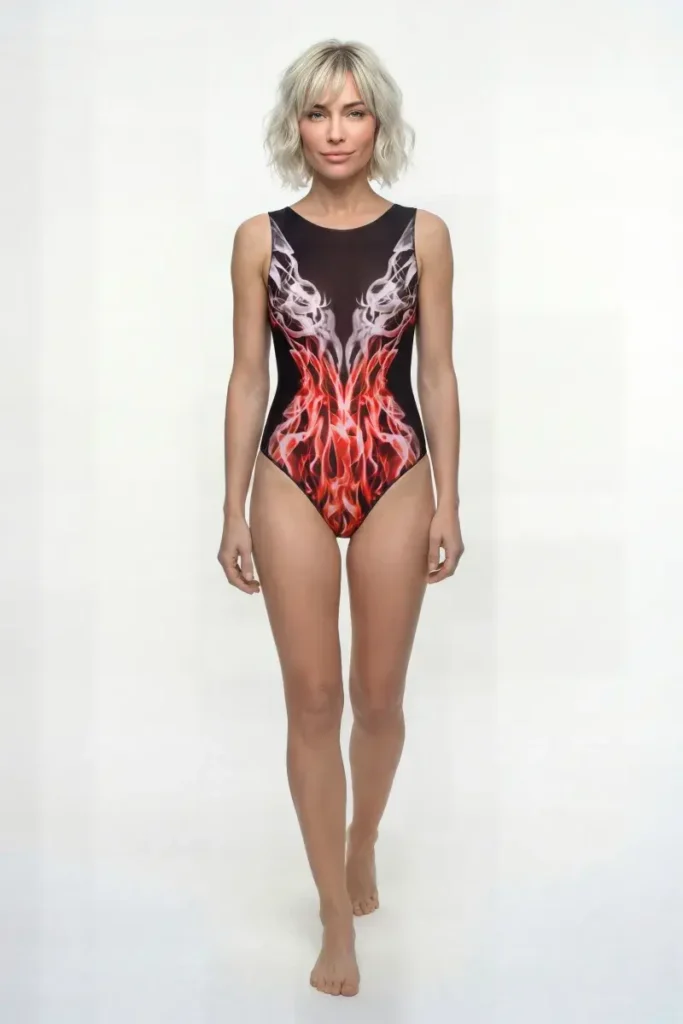 sku: 26001168 | Brand: RoDaSoleil  | Size: XSmall Small Medium Large XLarge  | Colors: Цветной  | Бренды RoDaSoleil | Купальники Слитные | Title: Слитный купальник ОГОНЬ RED