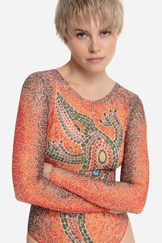 sku: 25001058 | Brand: RoDaSoleil  | Size: XSmall Small Medium Large XLarge  | Colors: Оранжевый  | Бренды RoDaSoleil | Купальники Слитные | Title: Слитный купальник КРОКОДИЛ ОРАНЖЕВЫЙ