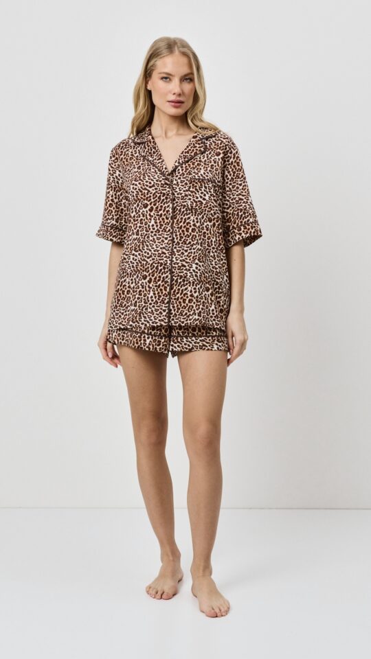 sku: LIOR | Brand: Aruelle  | Size: XSmall Small Medium Large XLarge XXLarge  | Colors: Леопард  | Бренды Aruelle | Домашняя одежда Пижамы | Title: Пижама с шортами LIOR