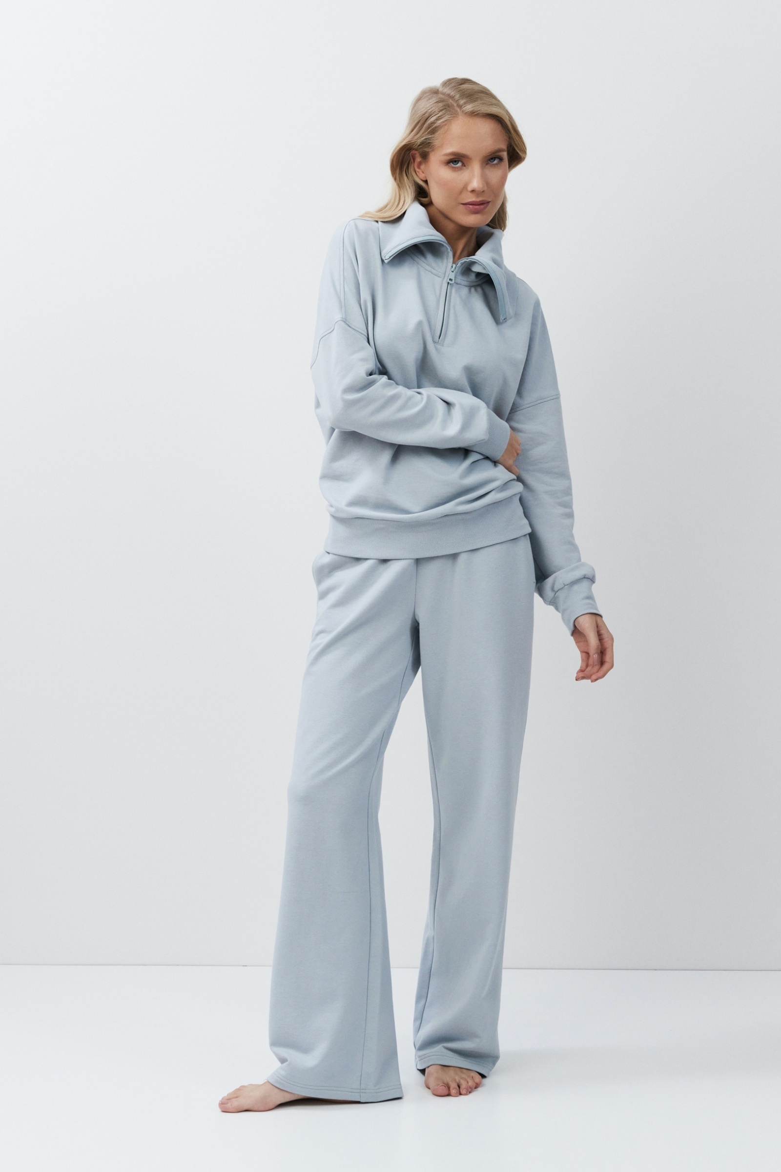 sku: BRISA SET | Brand: Aruelle | Size: XSmall Small Medium Large XLarge XXLarge | Colors: Серо-голубой | Бренды Aruelle | Домашняя одежда Костюмы | Title: Комплект с брюками BRISA SET