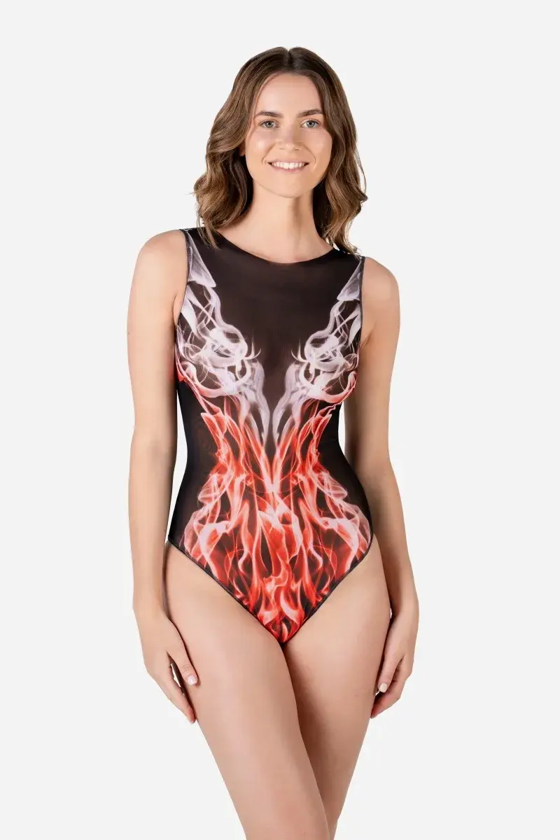 sku: 26001168 | Brand: RoDaSoleil  | Size: XSmall Small Medium Large XLarge  | Colors: Цветной  | Бренды RoDaSoleil | Купальники Слитные | Title: Слитный купальник ОГОНЬ RED