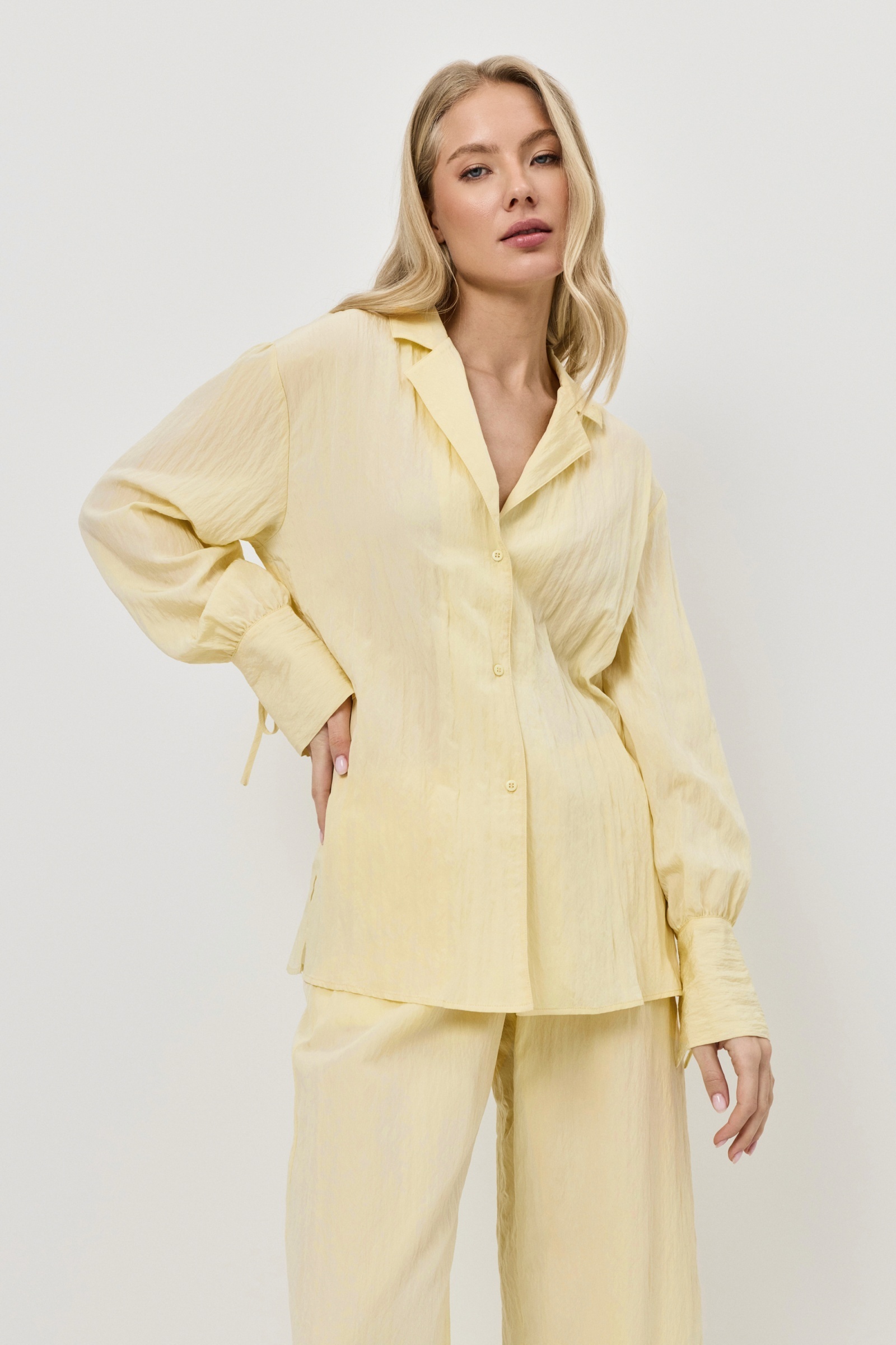 sku: SOLARA SET | Brand: Aruelle  | Size: XSmall Small Medium Large XLarge XXLarge  | Colors: Лимонный  | Бренды Aruelle | Домашняя одежда Костюмы | Title: Комплект с брюками SOLARA