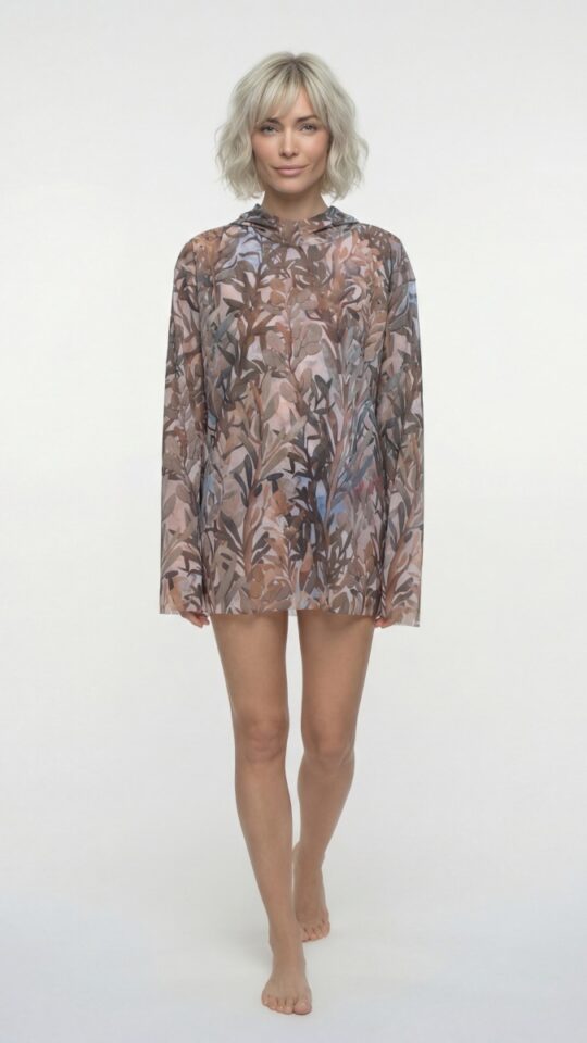 sku: 26004538 | Brand: RoDaSoleil  | Size: L/XL S/M  | Colors: Цветной  | Бренды RoDaSoleil | Пляжная одежда | Title: Футболка ОЛИВКИ с капюшоном