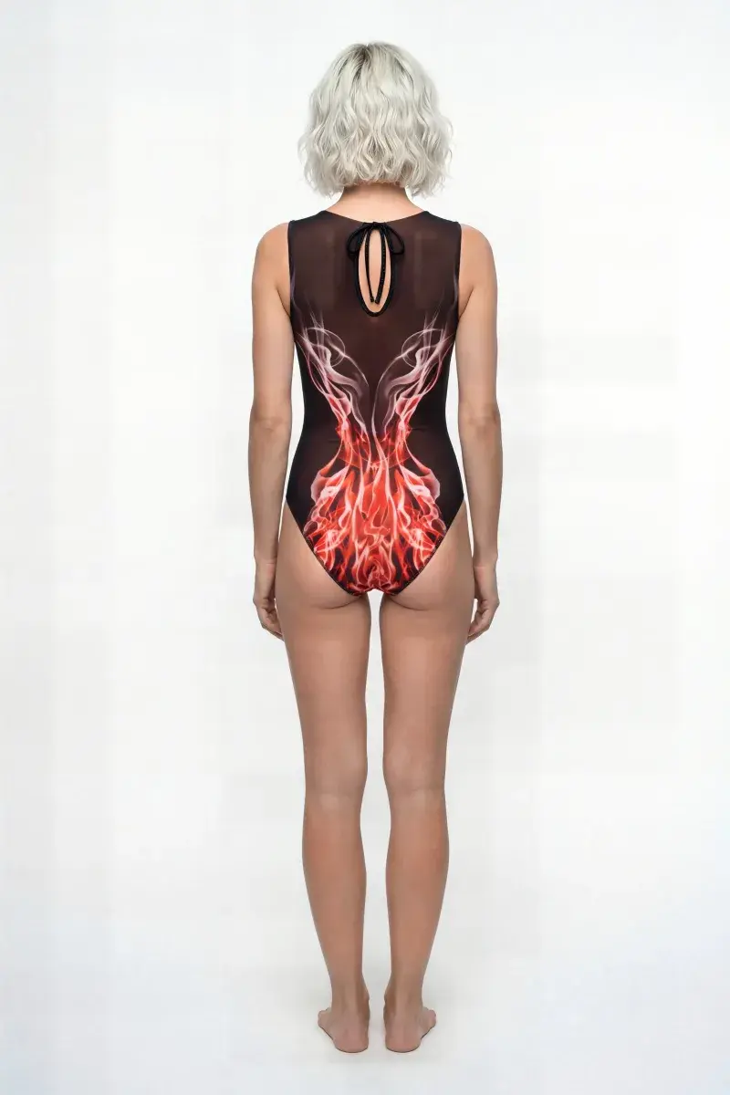 sku: 26001168 | Brand: RoDaSoleil | Size: XSmall Small Medium Large XLarge | Colors: Цветной | Бренды RoDaSoleil | Купальники Слитные | Title: Слитный купальник ОГОНЬ RED