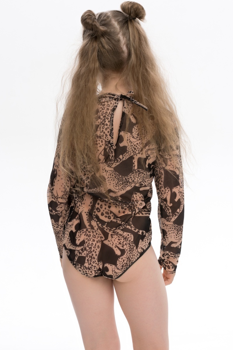 sku: 25002326 | Brand: RoDaSoleil | Size: 104 110 116 122 134 140 146 152 158 | Colors: Цветной | Бренды RoDaSoleil | Детские купальники | Title: Слитный купальник ДИКАЯ КОШКА