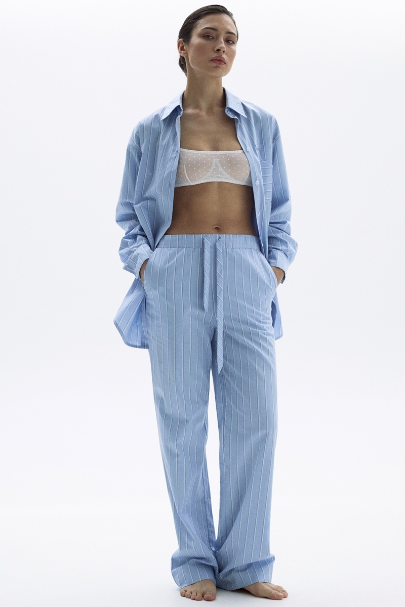 sku: 55492-1+55493-1 | Brand: Laete  | Size: 52 42 44 46 48 50  | Colors: Голубая полоска  | Бренды Laete | Домашняя одежда Пижамы | Title: Пижама с брюками