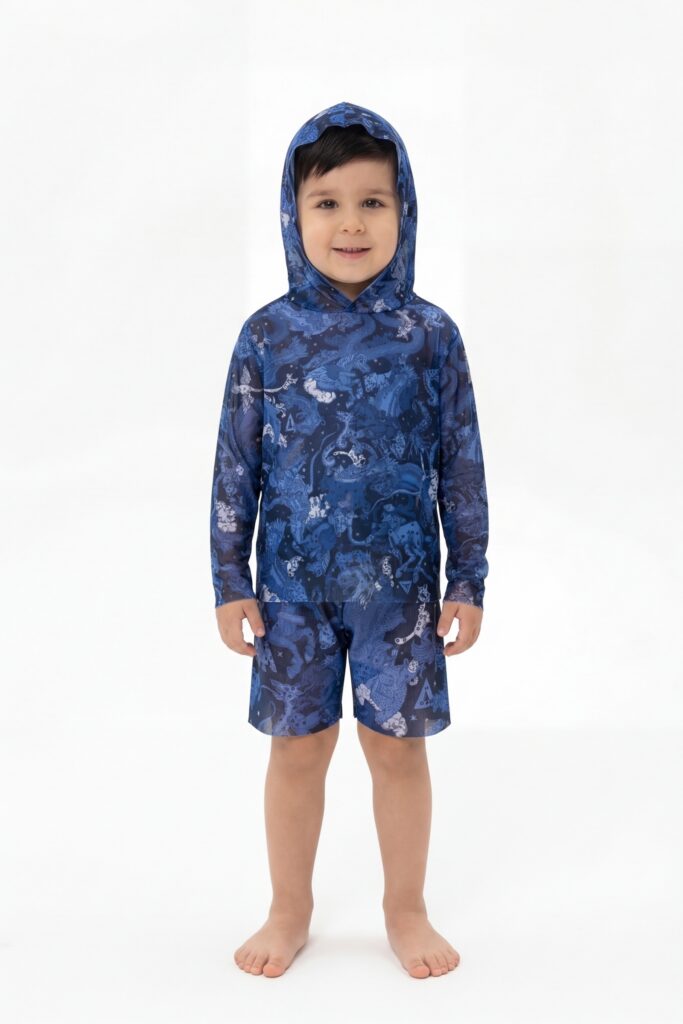 sku: 26002253 | Brand: RoDaSoleil  | Size: 104 110 116 122 128 134 140 146 152 158  | Colors: Цветной  | Бренды RoDaSoleil | Детские купальники | Title: Шорты детские ЧЕРНИЧНЫЕ НОЧИ
