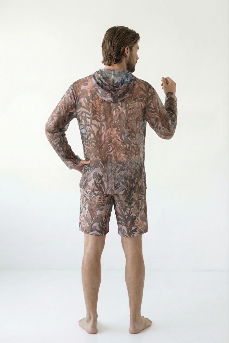 sku: 26003238 | Brand: RoDaSoleil  | Size: Small Medium Large XLarge XXLarge  | Colors: Цветной  | Бренды RoDaSoleil | Мужская коллекция Пляжная одежда | Title: Футболка ОЛИВКИ с капюшоном