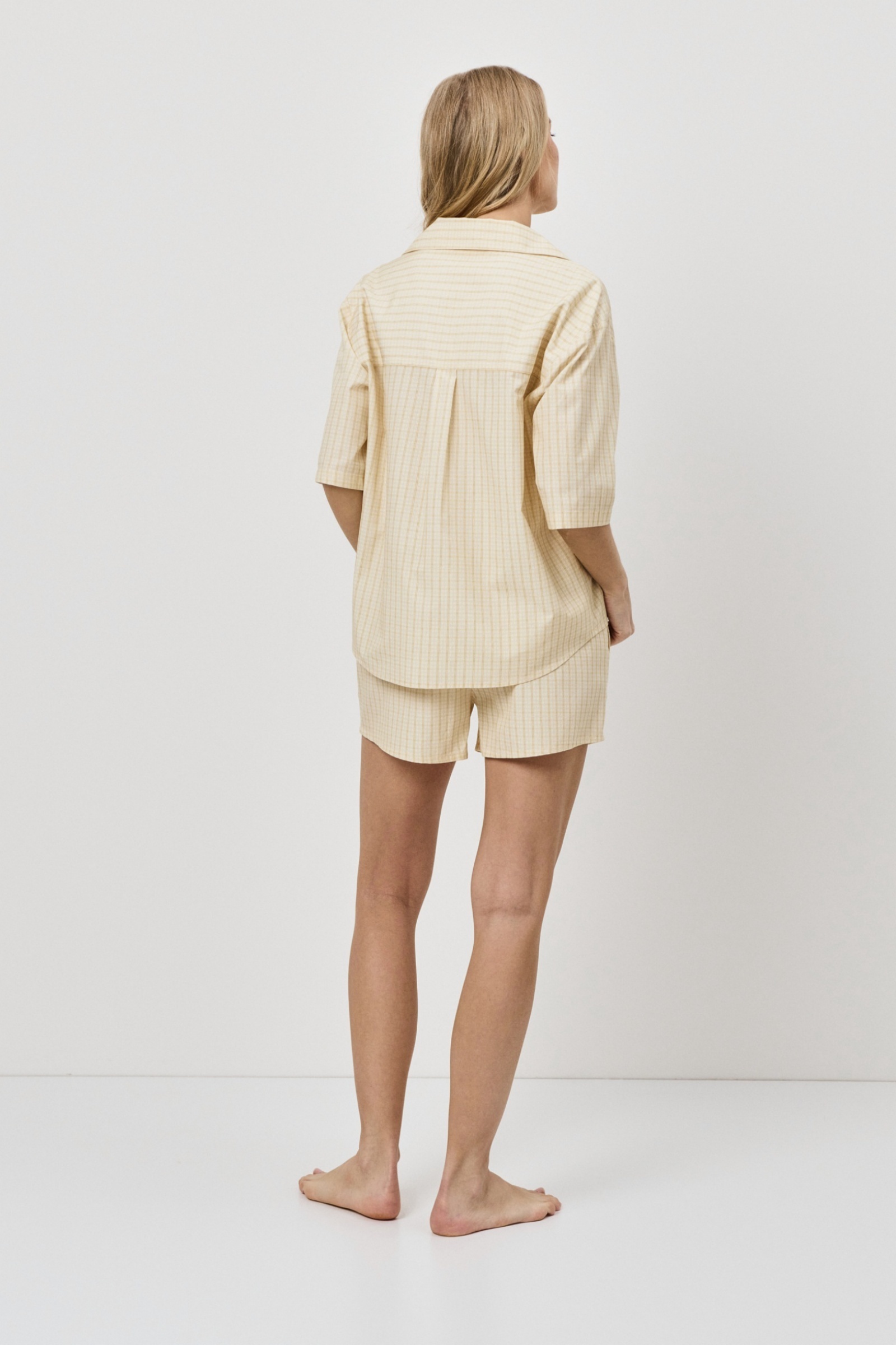 sku: HALO | Brand: Aruelle  | Size: XSmall Small Medium Large XLarge  | Colors: Светло-Желтый  | Бренды Aruelle | Домашняя одежда Пижамы | Title: Пижама с шортами HALO