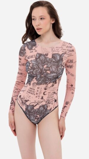 sku: 24001031 | Brand: RoDaSoleil  | Size: XSmall Small Medium Large XLarge  | Colors: Нюд  | Бренды RoDaSoleil | Купальники Слитные | Title: Слитный купальник ТАТУ БОДИ-АРТ