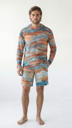 sku: 26003240 | Brand: RoDaSoleil  | Size: Small Medium Large XLarge XXLarge  | Colors: Цветной  | Бренды RoDaSoleil | Мужская коллекция Пляжная одежда | Title: Футболка АНЗА с капюшоном