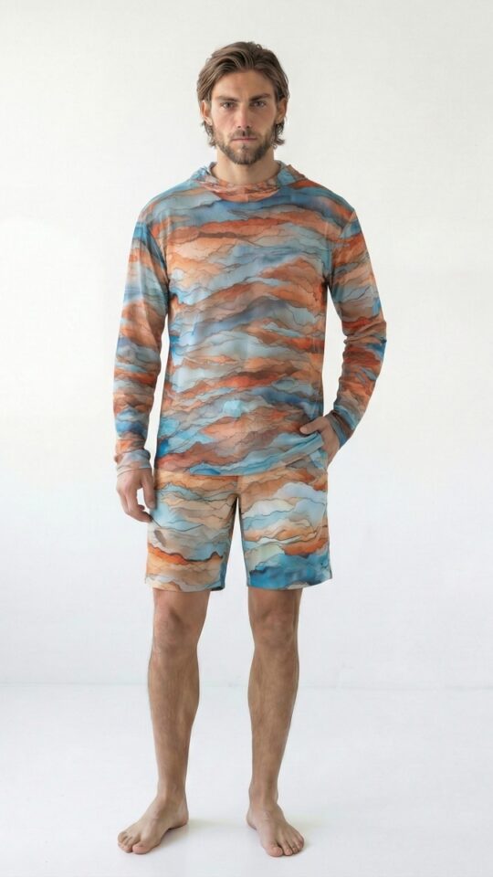 sku: 26003240 | Brand: RoDaSoleil  | Size: Small Medium Large XLarge XXLarge  | Colors: Цветной  | Бренды RoDaSoleil | Мужская коллекция Пляжная одежда | Title: Футболка АНЗА с капюшоном