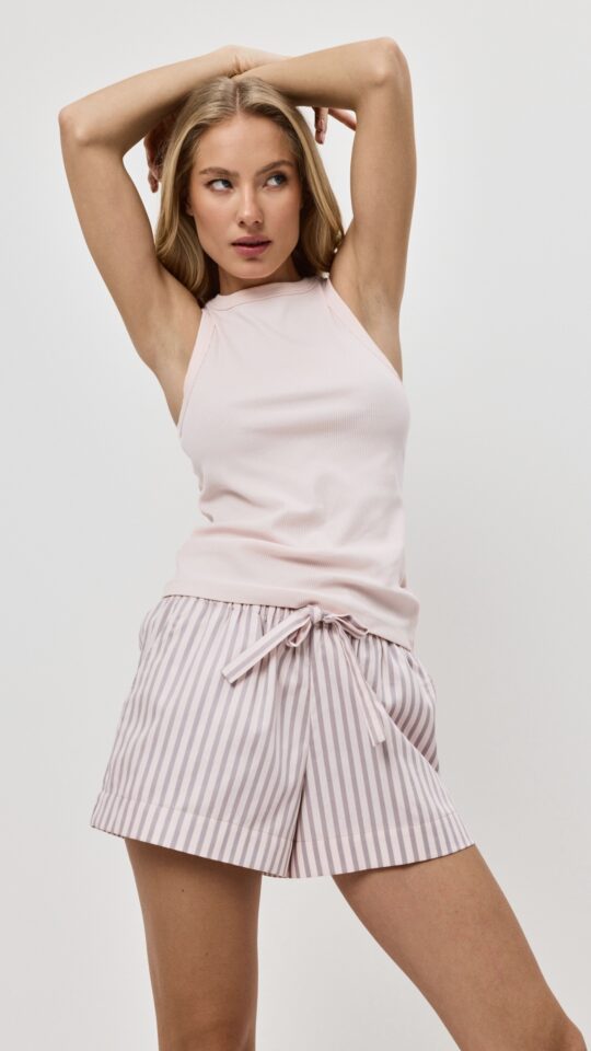 sku: ELOWEN | Brand: Aruelle  | Size: XSmall Small Medium Large XLarge  | Colors: Светло-розовый/Капучино  | Бренды Aruelle | Домашняя одежда Пижамы | Title: Пижама с шортами ELOWEN