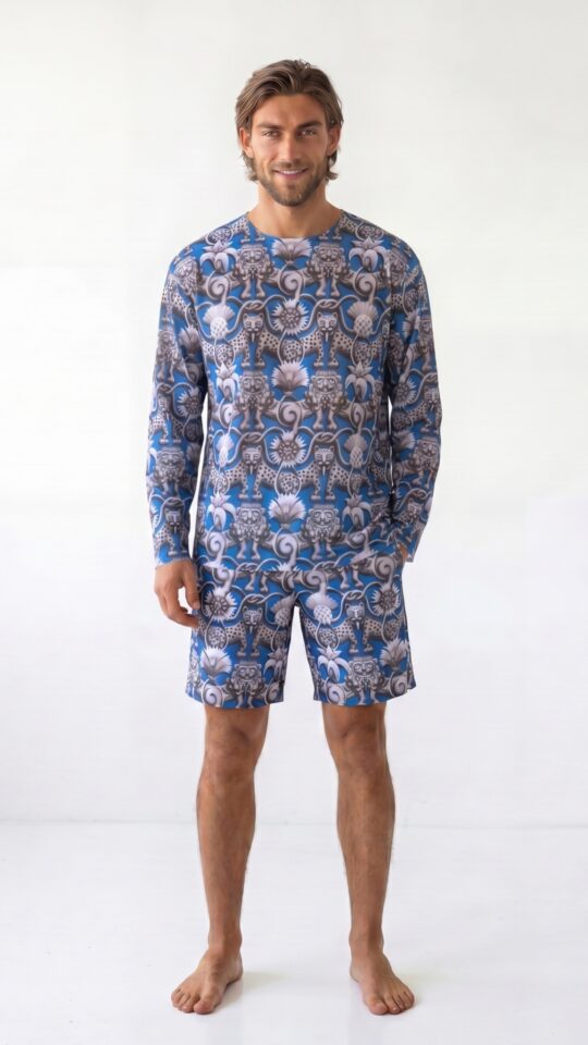 sku: 26003318 | Brand: RoDaSoleil  | Size: Small Medium Large XLarge XXLarge  | Colors: Цветной  | Бренды RoDaSoleil | Мужская коллекция Пляжная одежда | Title: Футболка СРЕДНЕВЕКОВЬЕ Синий
