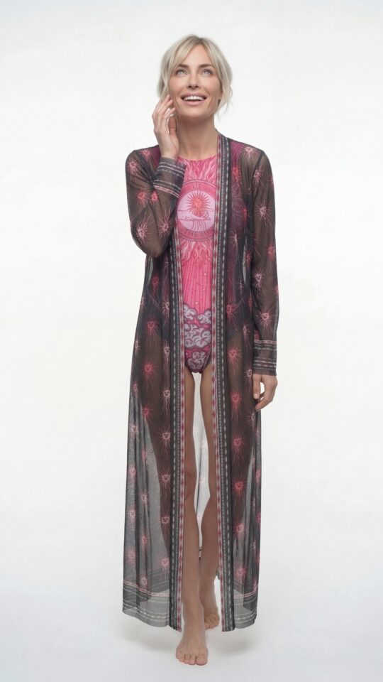 sku: 26002756 | Brand: RoDaSoleil  | Size: Onesize  | Colors: Цветной  | Бренды RoDaSoleil | Пляжная одежда | Title: Халат АРКАН СОЛНЦЕ Серый