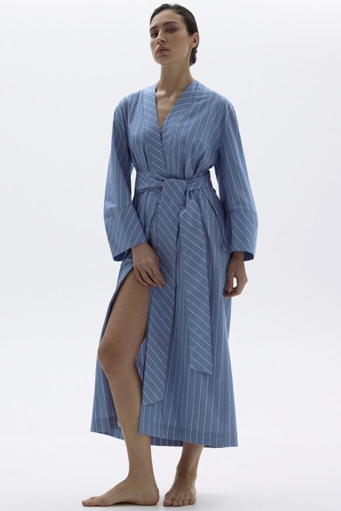 sku: 55495-2 | Brand: Laete  | Size: 46/48 50/52 42/44  | Colors: Джинсовая полоска  | Бренды Laete | Домашняя одежда Халаты | Title: Халат
