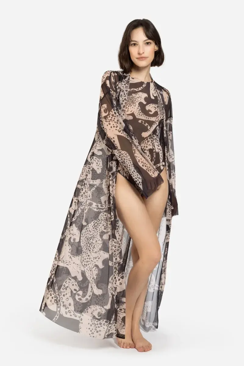 sku: 25002726 | Brand: RoDaSoleil  | Size: Onesize  | Colors: Цветной  | Бренды RoDaSoleil | Пляжная одежда | Title: Халат ДИКАЯ КОШКА