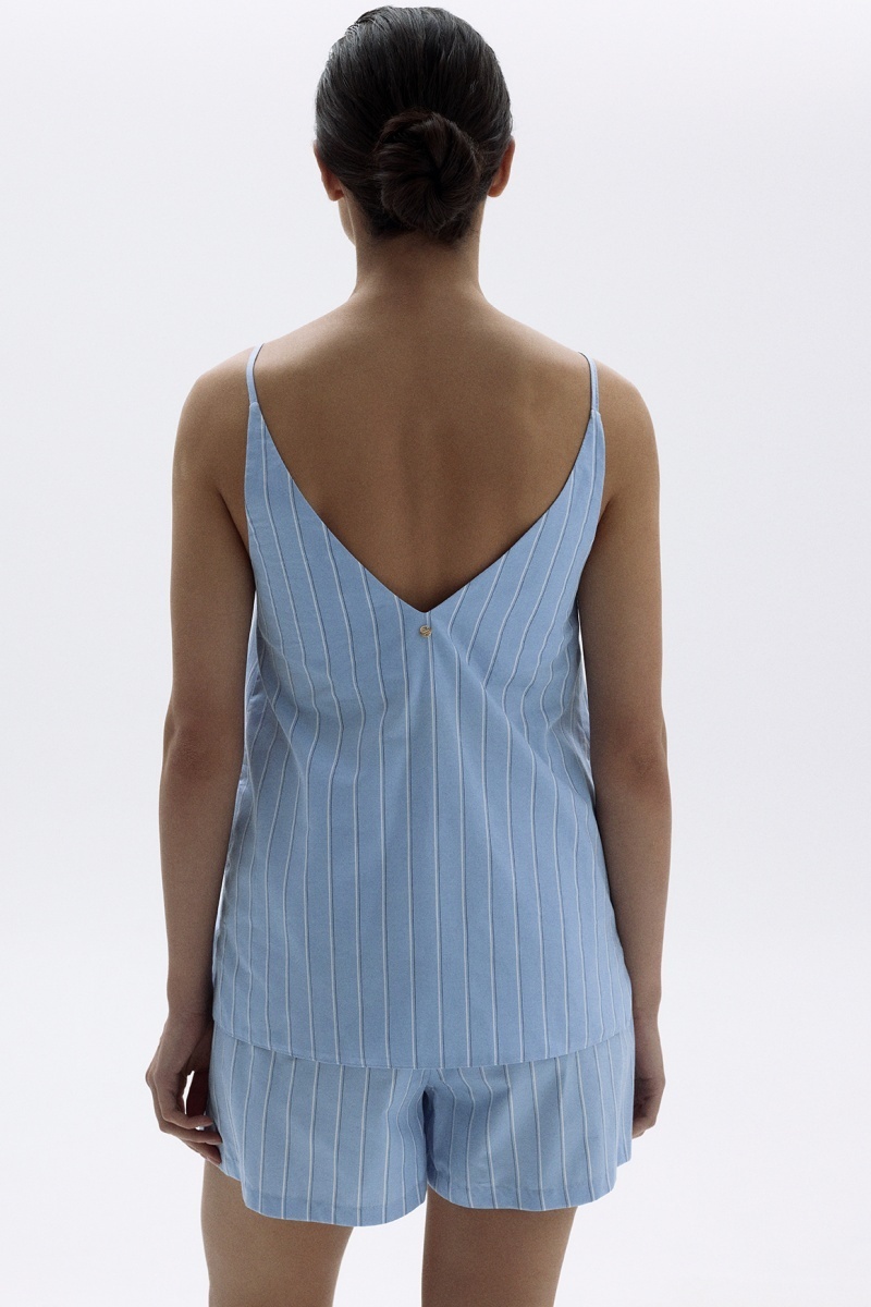 sku: 55494-1+55491-1 | Brand: Laete  | Size: 42 44 46 48 50  | Colors: Голубая полоска  | Бренды Laete | Домашняя одежда Пижамы | Title: Пижама с шортами