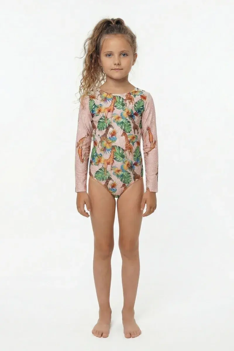 sku: 23002353 | Brand: RoDaSoleil | Size: 104 110 116 122 128 134 140 146 | Colors: Цветной | Бренды RoDaSoleil | Детские купальники | Title: Слитный купальник ЖИРАФЫ