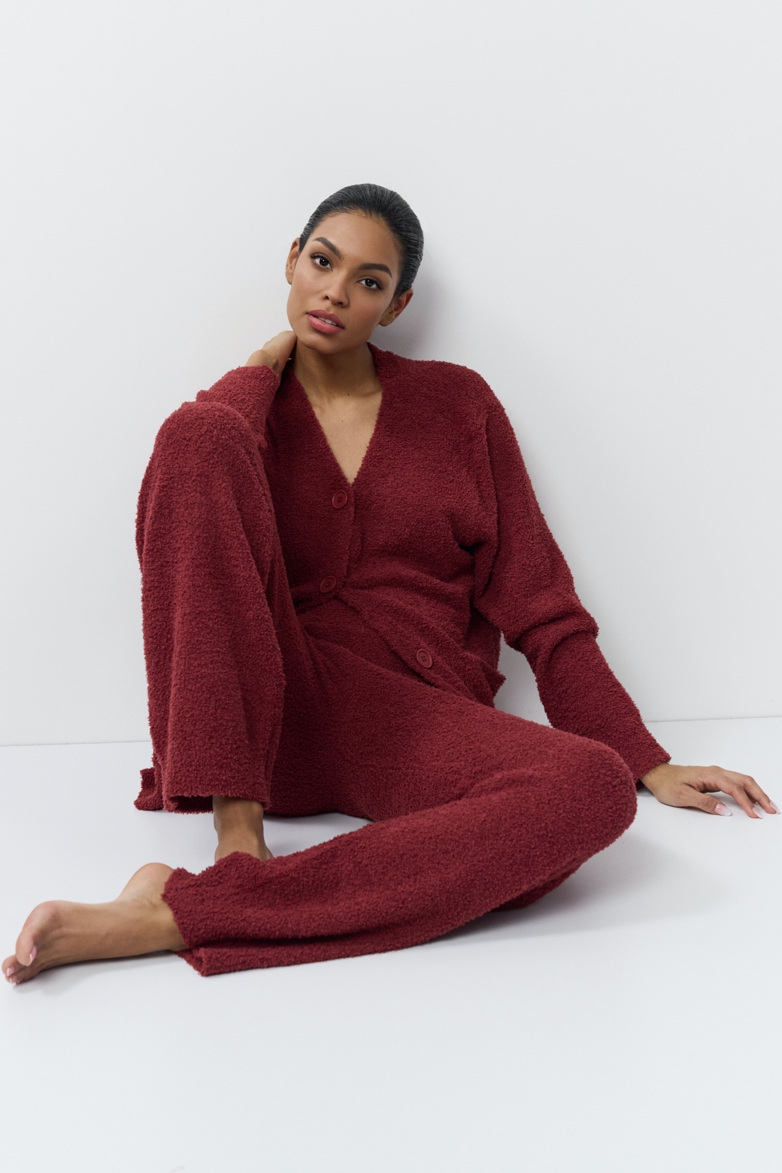 sku: MERRY SET SOFT | Brand: Aruelle | Size: XSmall Small Medium Large XLarge | Colors: Бургундское вино | Бренды Aruelle | Домашняя одежда Костюмы | Title: Комплект с брюками MERRY SET SOFT