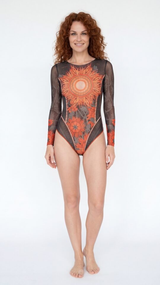 sku: 26001060 | Brand: RoDaSoleil  | Size: XSmall Small Medium Large XLarge  | Colors: Цветной  | Бренды RoDaSoleil | Купальники Слитные | Title: Слитный купальник АРКАН СОЛНЦЕ Оранжевый