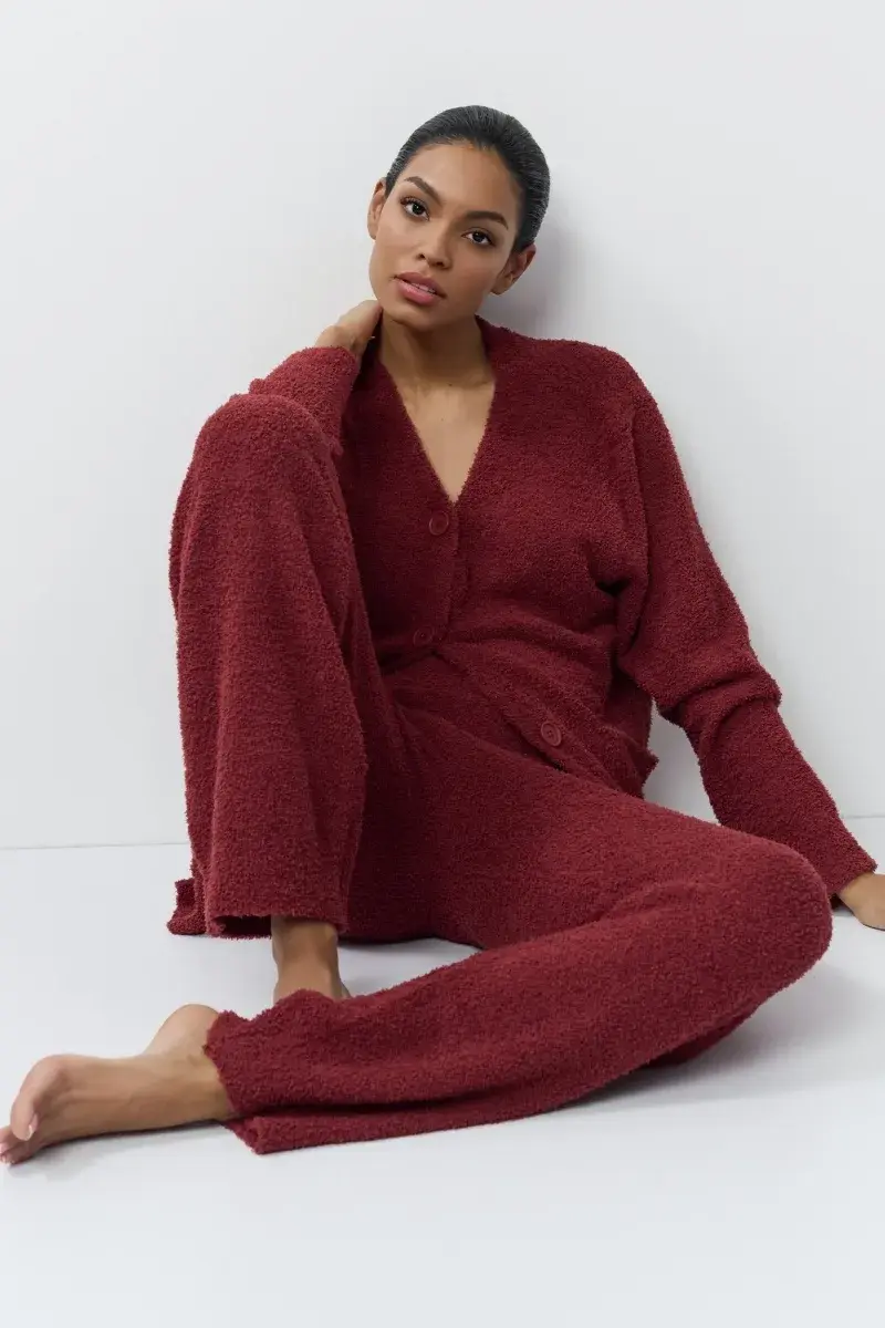 sku: MERRY SET SOFT | Brand: Aruelle  | Size: XSmall Small Medium Large XLarge  | Colors: Бургундское вино  | Бренды Aruelle | Домашняя одежда Костюмы | Title: Комплект с брюками MERRY SET SOFT