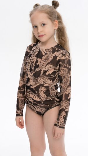 sku: 25002326 | Brand: RoDaSoleil  | Size: 104 110 116 122 134 140 146 152 158  | Colors: Цветной  | Бренды RoDaSoleil | Детские купальники | Title: Слитный купальник ДИКАЯ КОШКА