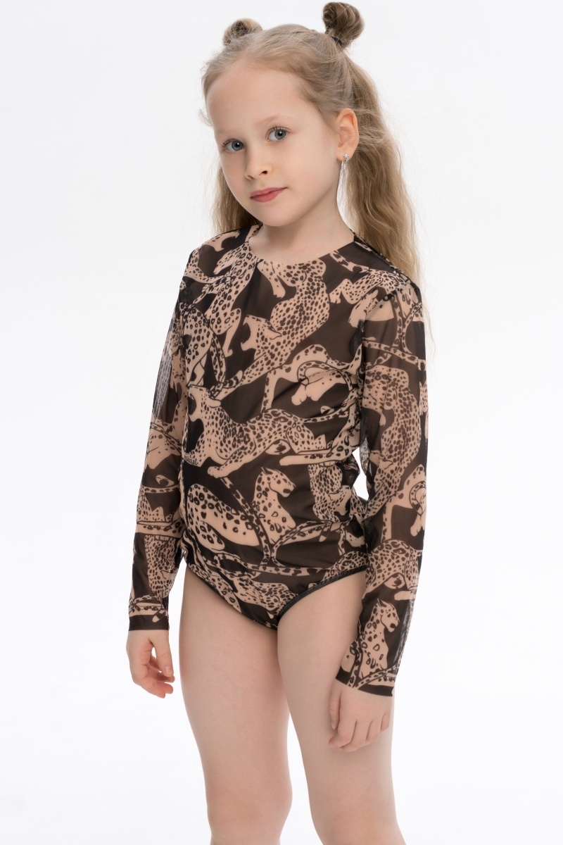 sku: 25002326 | Brand: RoDaSoleil | Size: 104 110 116 122 134 140 146 152 158 | Colors: Цветной | Бренды RoDaSoleil | Детские купальники | Title: Слитный купальник ДИКАЯ КОШКА