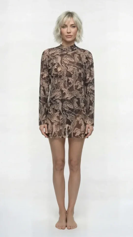 sku: 25004526 | Brand: RoDaSoleil  | Size: L/XL S/M  | Colors: Цветной  | Бренды RoDaSoleil | Пляжная одежда | Title: Футболка ДИКАЯ КОШКА с капюшоном