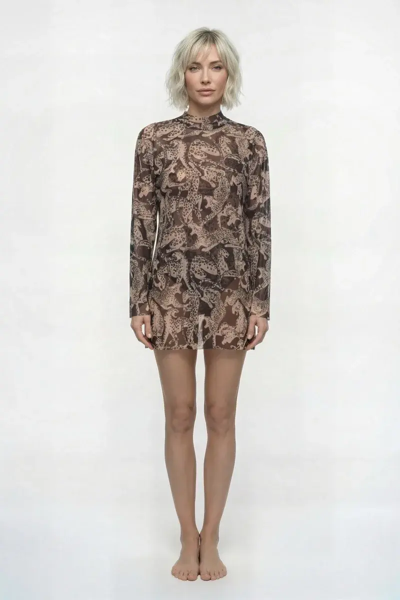 sku: 25004526 | Brand: RoDaSoleil | Size: L/XL S/M | Colors: Цветной | Бренды RoDaSoleil | Пляжная одежда | Title: Футболка ДИКАЯ КОШКА с капюшоном