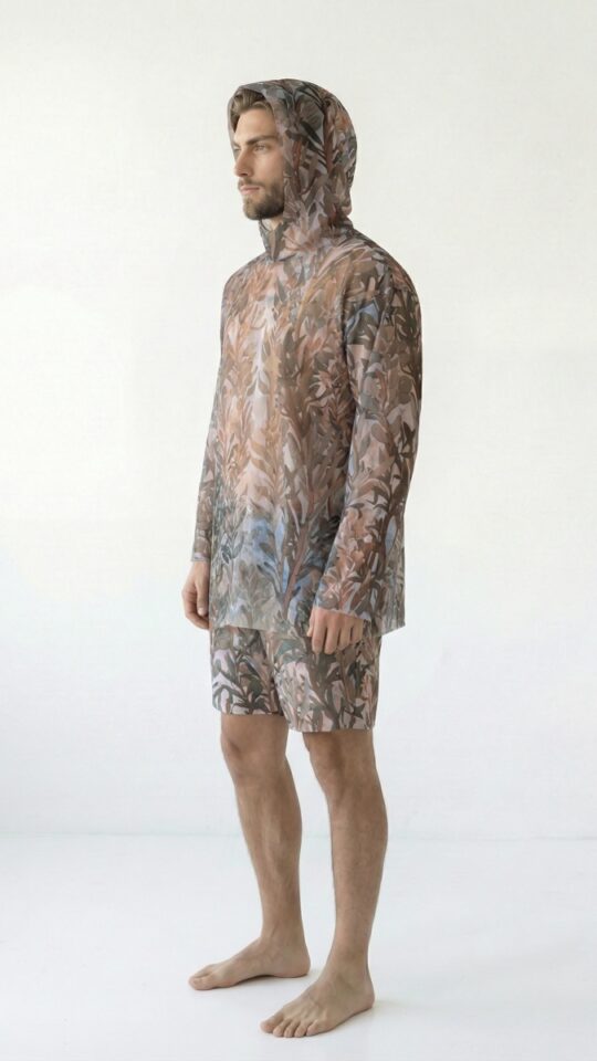 sku: 26003238 | Brand: RoDaSoleil  | Size: Small Medium Large XLarge XXLarge  | Colors: Цветной  | Бренды RoDaSoleil | Мужская коллекция Пляжная одежда | Title: Футболка ОЛИВКИ с капюшоном